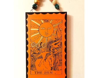 Arte de la pared de la carta del Tarot del Sol