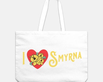 I Love Smyrna Canvas Tote Bag