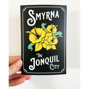 Smyrna die Jonquil Stadt Postkarte, Smyrna Georgia Postkarte, Georgia Kunst, Atlanta Wandkunst, Smyrna Souvenir, Georgia Wandkunst, Smyrna Druck