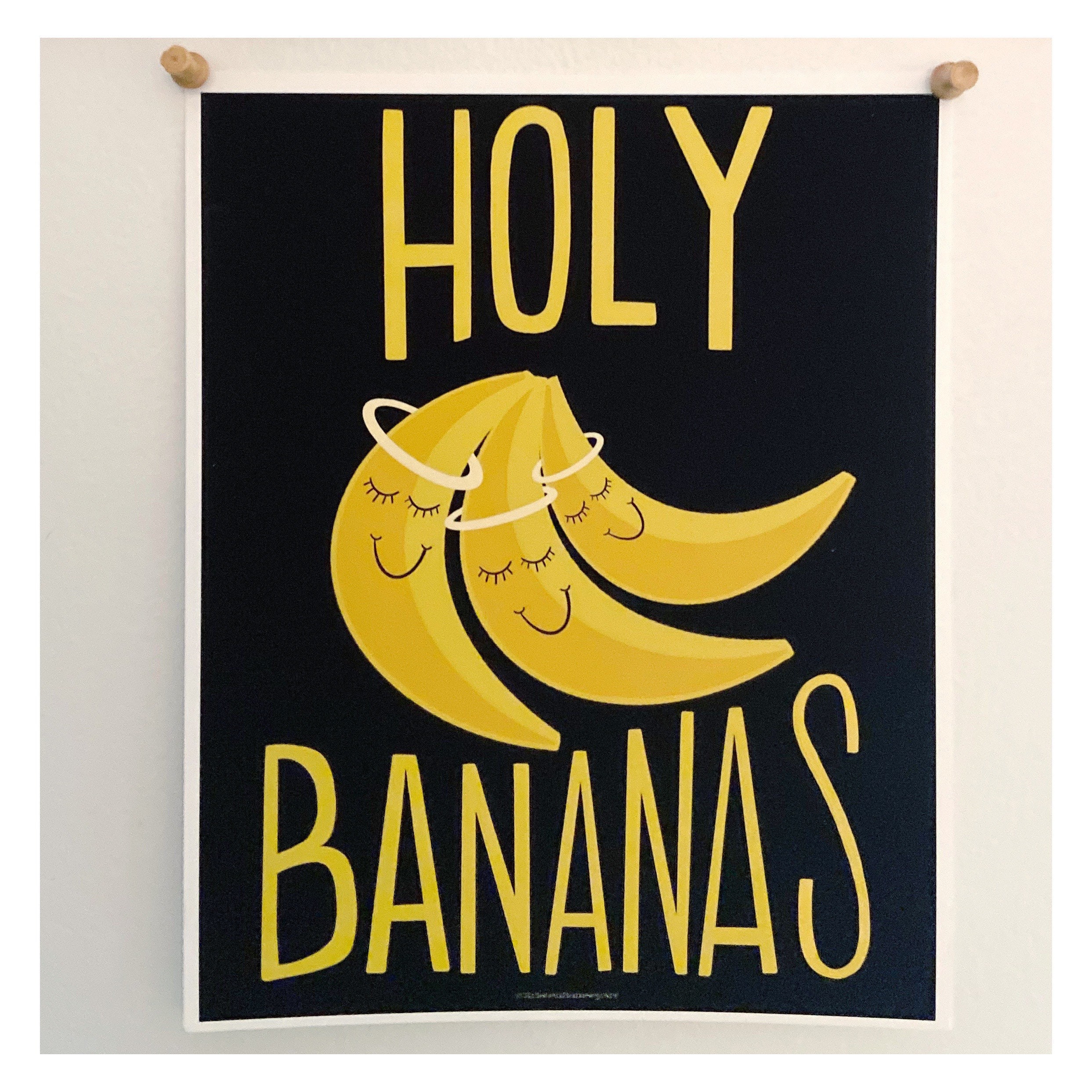 現代アート エルハラール 美和　直筆サイン『いたずらなバナナ1』1025A Holy Bananas Art Print - Etsy