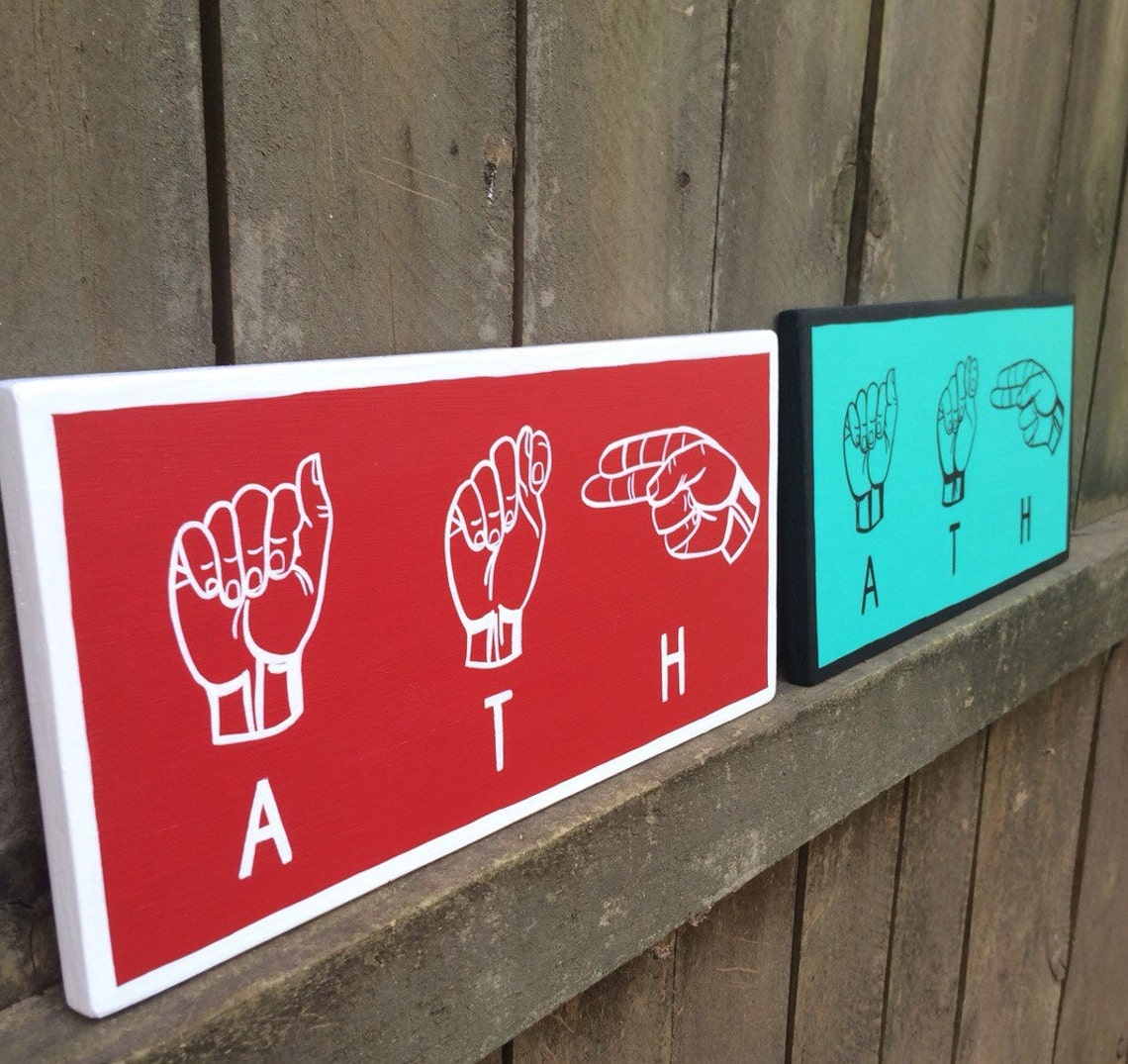 Athens ATH ASL Wall Art Athens Art Athens Sign ATH Sign Etsy