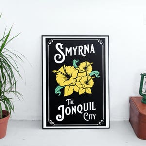 Smyrna The Jonquil City Art Print -Smyrna Georgia Art Print, Georgia Art, Atlanta Wall Art, Smyrna Souvenir, Georgia Wall Art, Atlanta Print