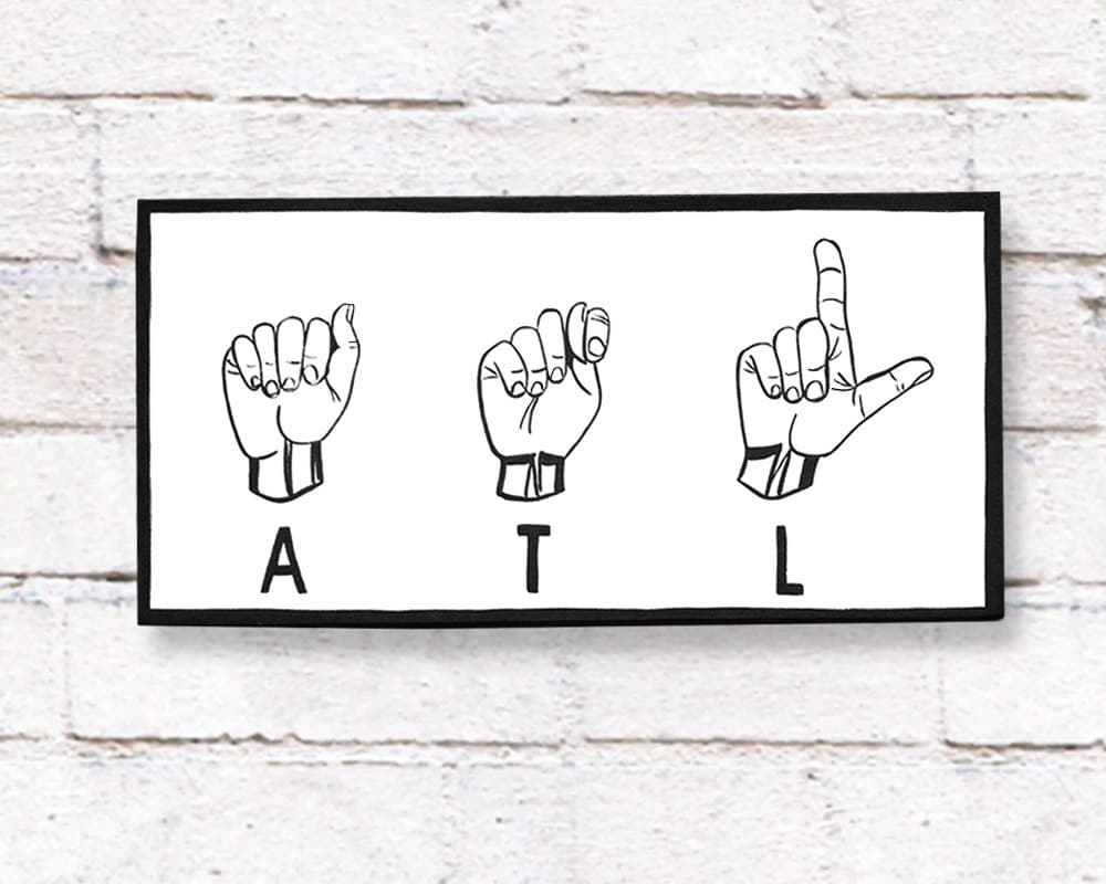 Atlanta Art Sign Language Wall Art Atlanta Sign ATL Sign Etsy
