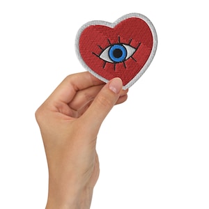Heart Eye Embroidered Patch