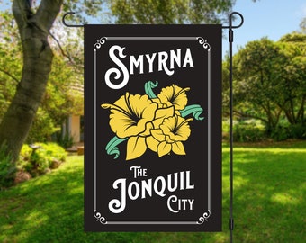 Bandera de jardín de la ciudad de Smyrna Jonquil, 12 x 18