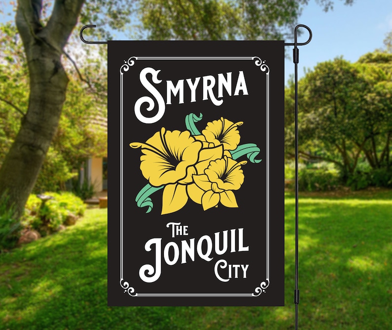 Smyrna Jonquil City 12x18 Garden Flag image 1