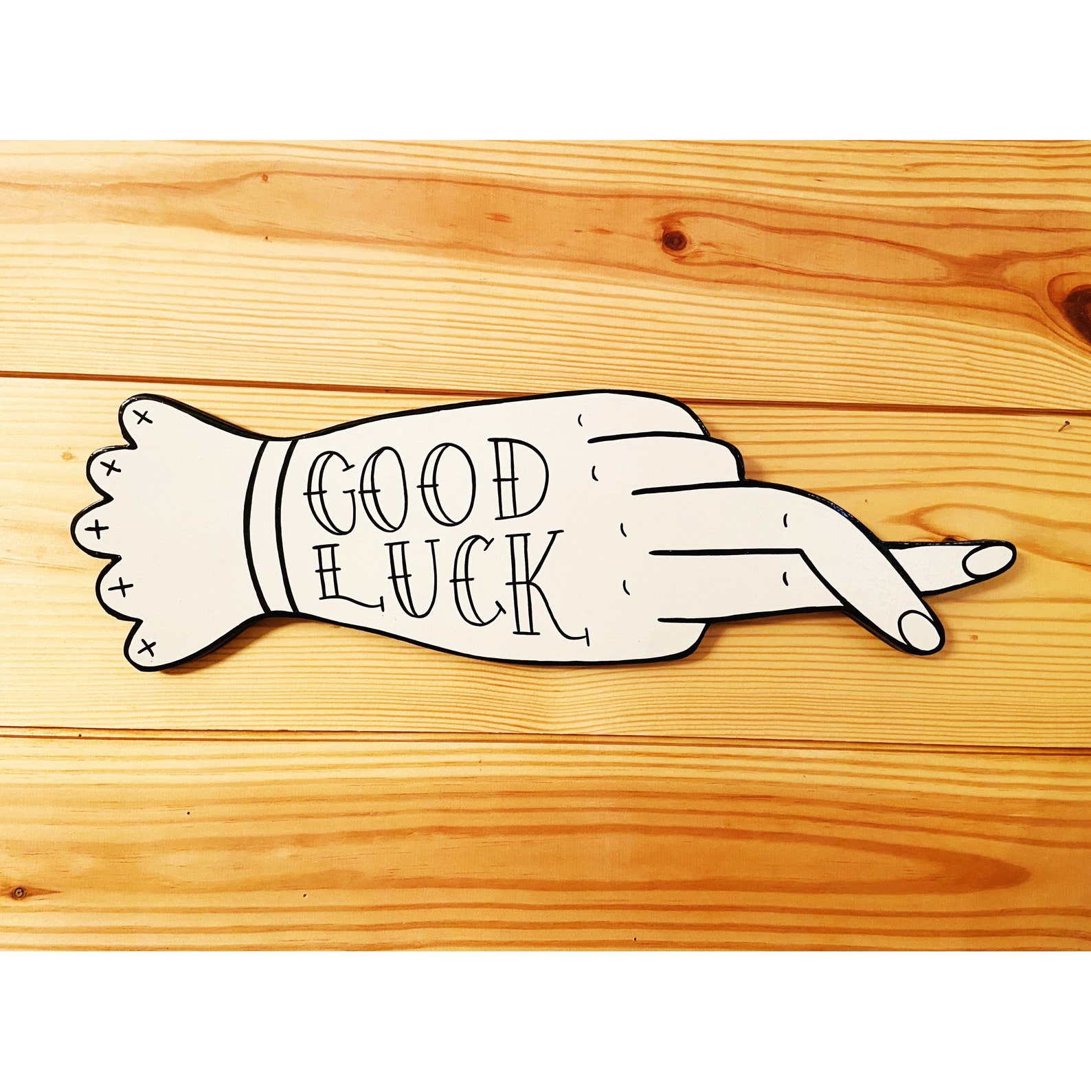 Good Luck Hand Sign Embroidery | Embroidery