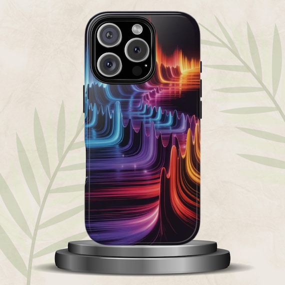 Colorflow Cases Funky Iphone Cases Neon Wave Abstract Phone Case