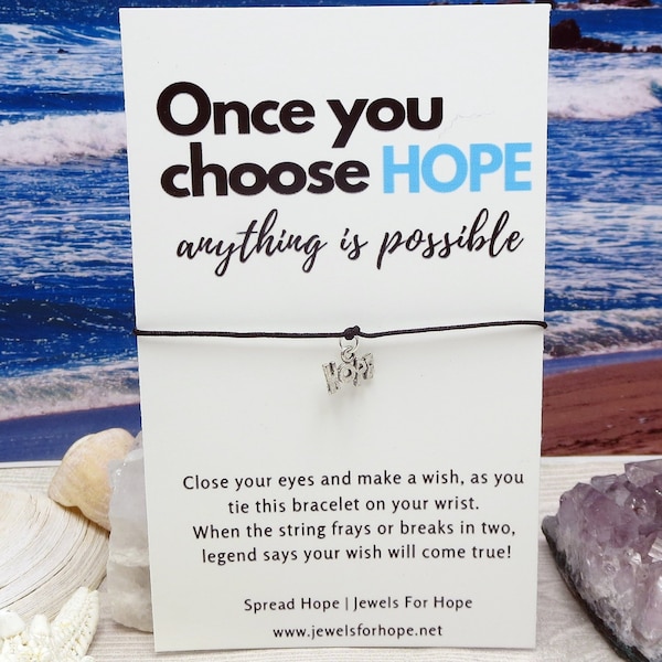 Hope Jewelry, Wish Bracelet, Gift for Cancer Survivor, Present for Hopeless Romantic, Best Friend Friendship Idea, Birthday Present for Her