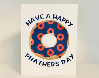 Father's Day Phish Card, Donut Card for Phish Fans, Phish Donut, Phishman Gifts, For Boyfriend, Love Greeting Card, For My Dad, New Dad