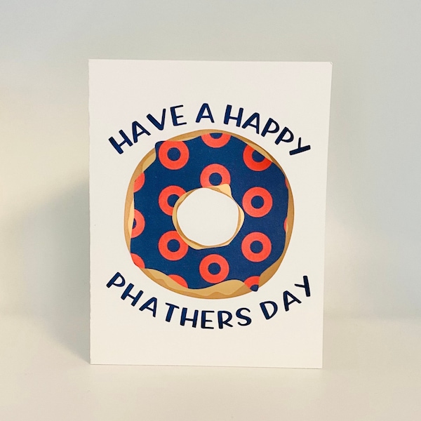 Father's Day Phish Card, Donut Card for Phish Fans, Phish Donut, Phishman Gifts, For Boyfriend, Love Greeting Card, For My Dad, New Dad