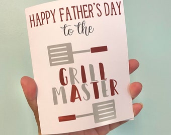 Father's Day Card for Grill Master, Loves To Grill Cookout, To Give Pops, Daddy, For Boyfriend, Love Greeting Card, For My Dad, New Dad