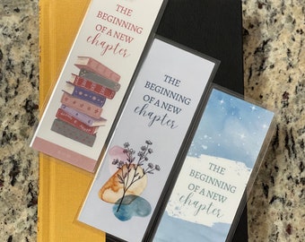 Custom Wedding Bridal Shower Favors, Personalized Bookmarks for Wedding Party Favors, The Beginning of A New Chapter, Wedding Date, Love