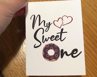 Phish Card, My Sweet One Donut Card for Phish Fans, Phish Donut, Phishman Gifts, For Boyfriend, Love Greeting Card, Hippie Wedding, For Her