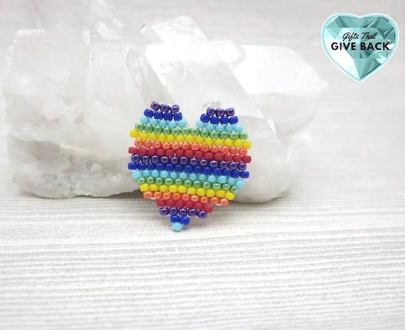 4 Pcs Rainbow Pride Brooch Pins Set - LGBT Love Is Love Heart Flag Lapel Pins For Clothes, Bags