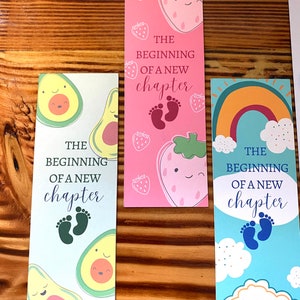 Custom Baby Shower Favors, Personalized Bookmarks for New Baby Shower ...