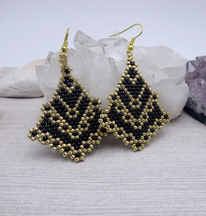 Gifted to Wendy Williams !!Black and Gold Statement Earrings Jewelry that Donates Fashion Evening Elegant Earrings