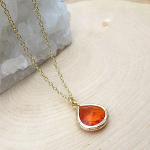 Orange and Gold Pendant Gift For Her Women&#39;s Teens Layering  Pendant Daughter Friend Wife Girlfriend Niece Granddaughter