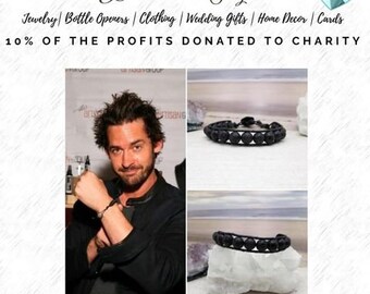 Black Lava Stone Bracelet Actor Will Kemp from Royal Matchmaker Hunk of Hallmark GG2D Reign Wearing Our Charity Diffuser  Bracelet