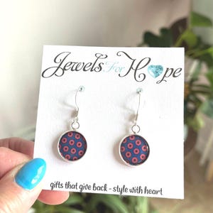 Phish Earrings, Phish Donut Small Blue Red Jewelry, PhishFans Doughnut Style Womens  Concert Fishman Music Hippie Girlfriend Gift