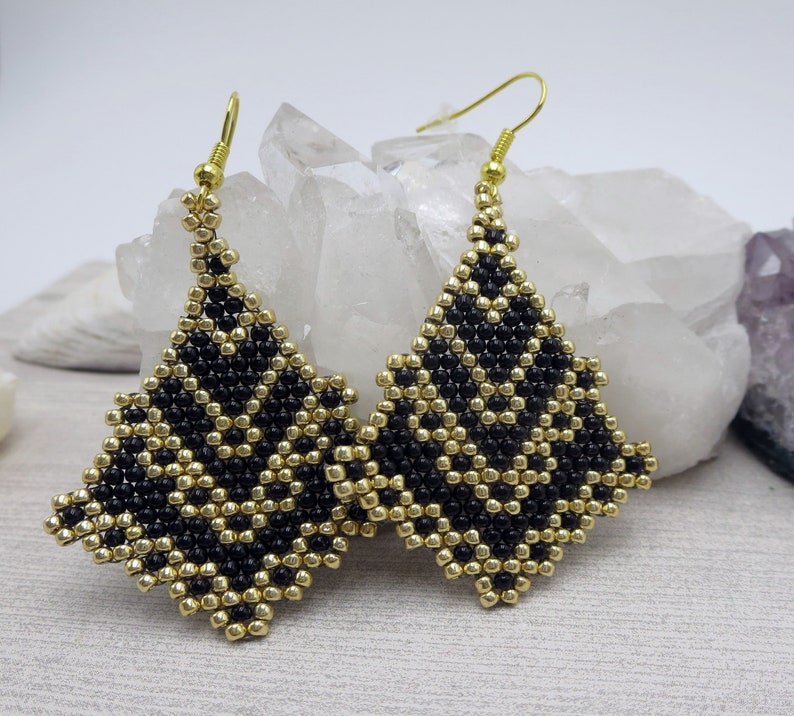 Gifted to Wendy Williams !!Black and Gold Statement Earrings Jewelry that Donates Fashion Evening Elegant Earrings