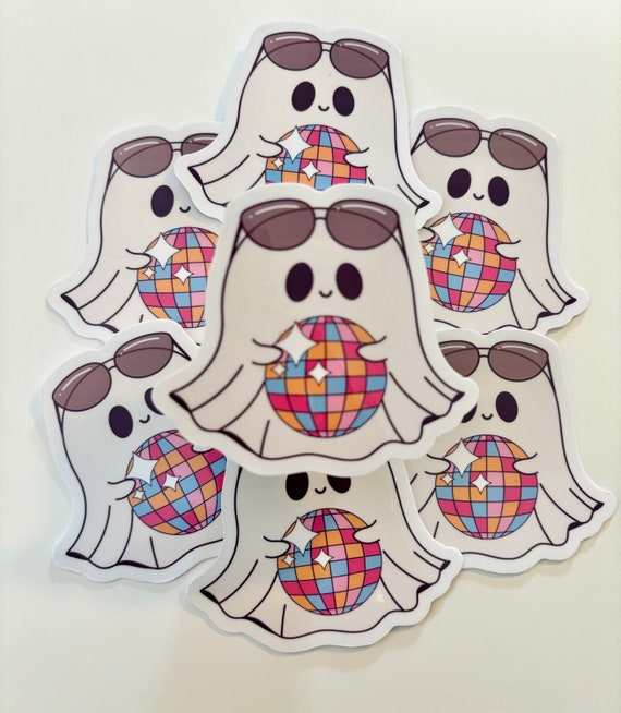 100 PCS Halloween Ghost Stickers Pack - Fun Waterproof Vinyl Decals For Water Bottles, Laptops, Phones & More - Cool Gifts For Kids, Teens & Adults