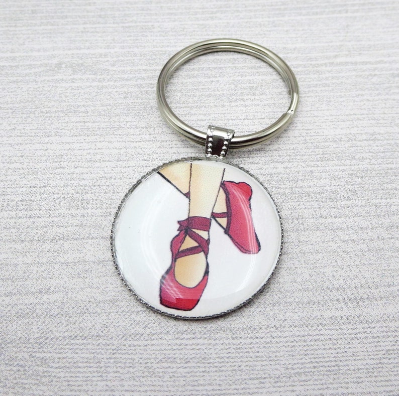 Ballet Keychain Red Pointe Shoes Bag Charm Back to School Etsy