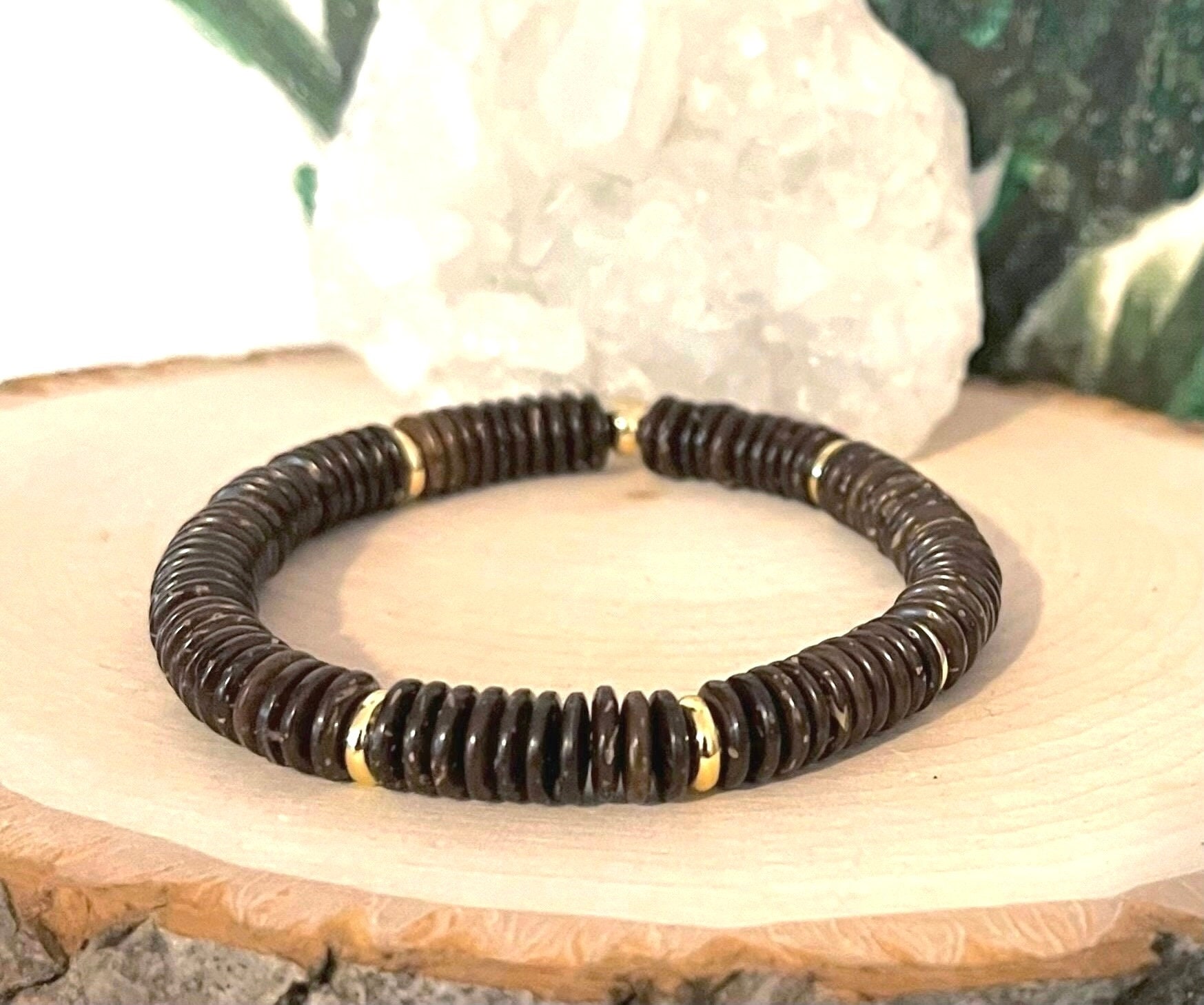 Bracciale Elastico Uomo Donna Con Perline Riempite Oro: 4mm 6mm 8mm, Gioiello Moda - Foto 6