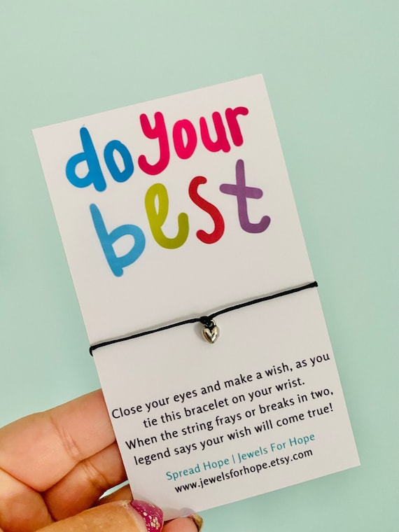 Do Your Best Charm Bracelet Gift for Teen Inspirational Quote