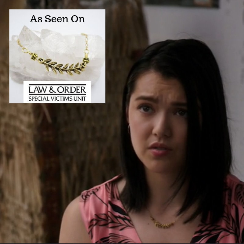 Gold Leaf Necklace on Nbc's Law and 