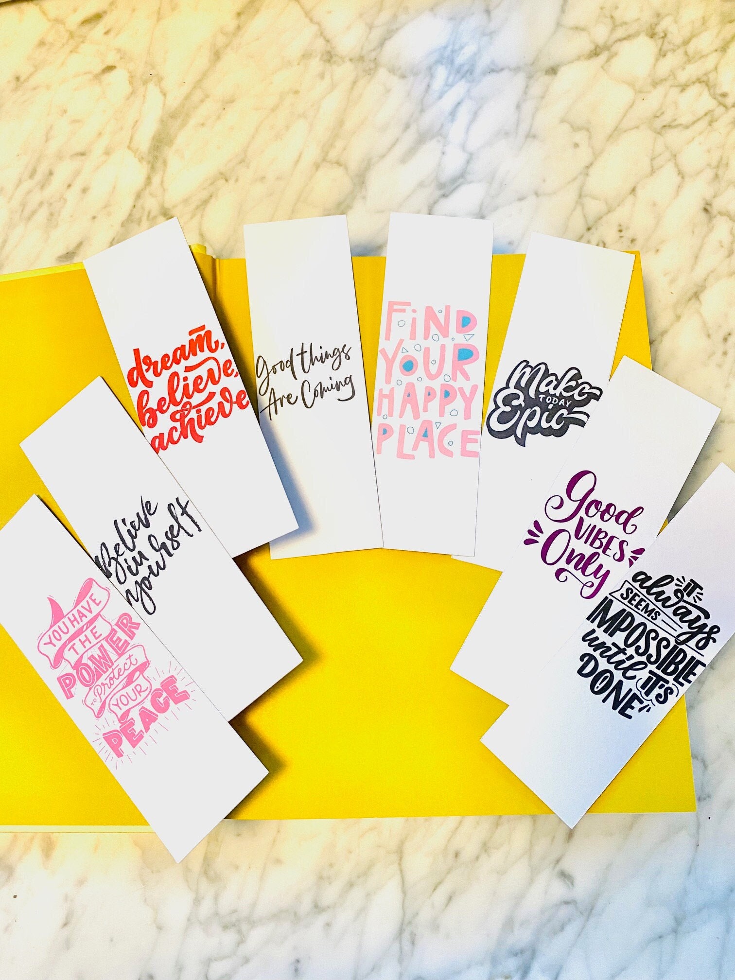 Custom Brand Logo Bookmark, Freebie for Small Business, Set of 12 ...