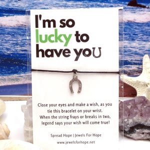 Lucky Bracelet Thank You Gift for Nurses for Teachers, Lucky Charm Jewelry for  Friend, Mom, Babysitter Gifts, Horseshoe Brings Luck Novelty
