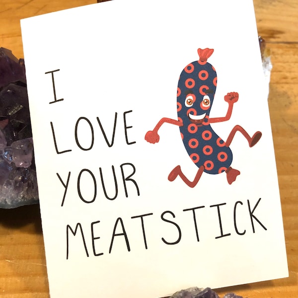 Phish Card, Meatstick Card for Phish Fans, Phish Donut, Phishman Gifts, For Boyfriend, Love Greeting Card, Hippie Wedding, Phishing For Him