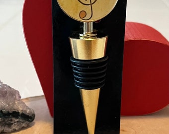 Music Note Wine Stopper Gold Musical Bottle Cork, Gift for Musicians Music Lover Gift with  Wine, Present for Music Teacher