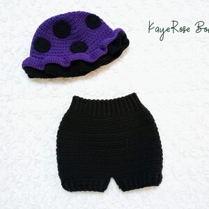 Baby Girl Crochet Mushroom Hat and Bloomer Set