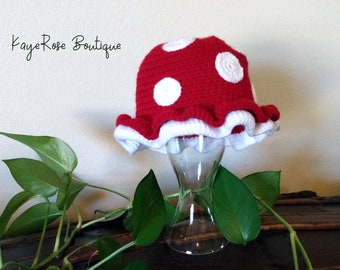 Toddler Crochet Mushroom Hat