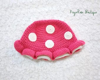 Toddler Crochet Mushroom Hat