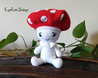 Handmade Crochet Mushroom Stuffed Toy