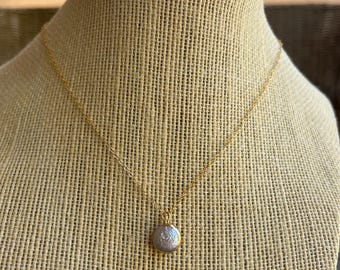Faux Pearl Necklace - Gold Chain