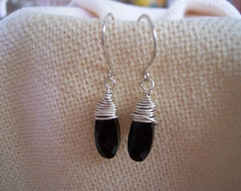 Black Onyx Drop Earrings