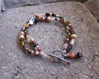 Brown Copper Beaded Bracelet