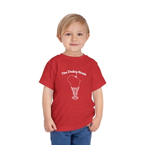 Toddler Wisconsin Shirt, Ice Cream Lovers Shirt, Wisconsin Tee, State Tshirt, Gift for Toddler, Ice Cream Tshirt, Dairy State Shirt