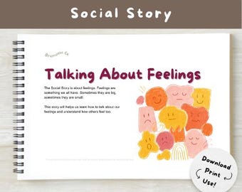Gevoelens: sociaal verhaal voor logopedie en autisme Visuele hulp (digitale download)