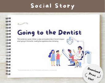 Naar de tandarts: sociaal verhaal voor logopedie en autisme Visuele hulp (digitale download)