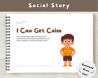 I Can Get Calm: sociaal verhaal voor autisme en logopedie (digitale download)