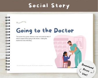 Naar de dokter: sociaal verhaal voor logopedie en autisme Visuele hulp (digitale download)