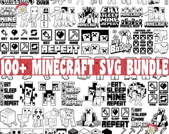 100+ Mine Svg Png Bundle, Gaming Mine Svg, Gift for Gamer, Mine Game Png, Video Game Svg, Gift for Him Png, Gaming Svg, Sublimation Designs