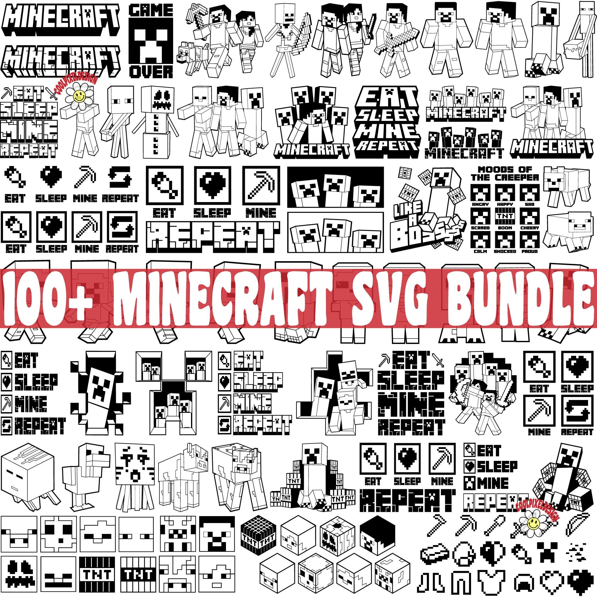 100+ Mine Svg Png Bundle, Gaming Mine Svg, Gift for Gamer, Mine Game Png, Video Game Svg, Gift for Him Png, Gaming Svg, Sublimation Designs