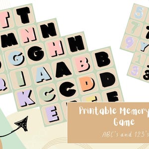 Toddler Memory Game - Children Learning and Development - Animals Fun - Kids Activities - Digital and Printable