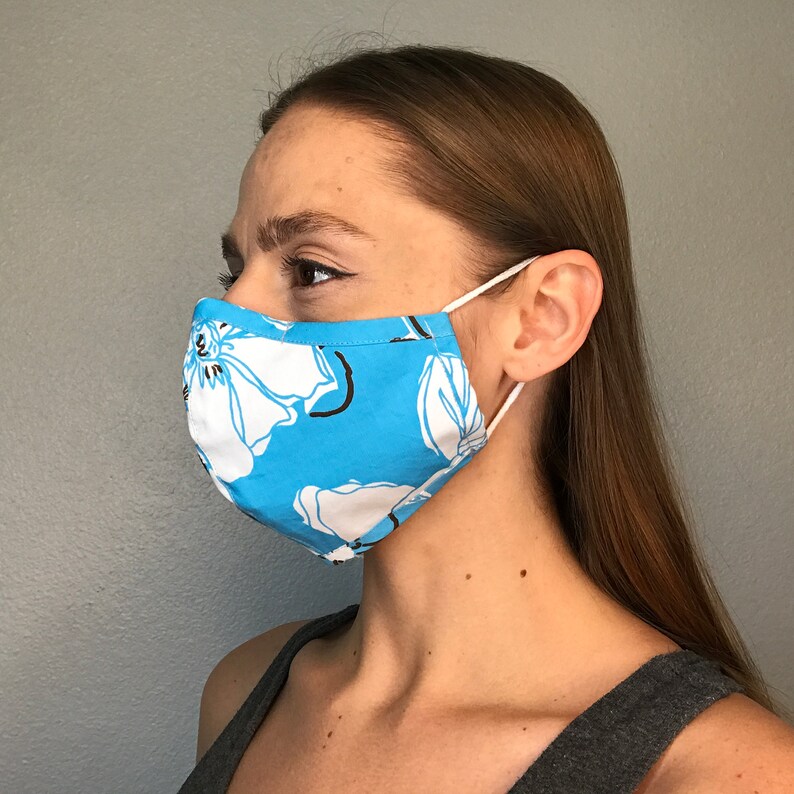 Women's face masks nose wire breathable 100 cotton Etsy